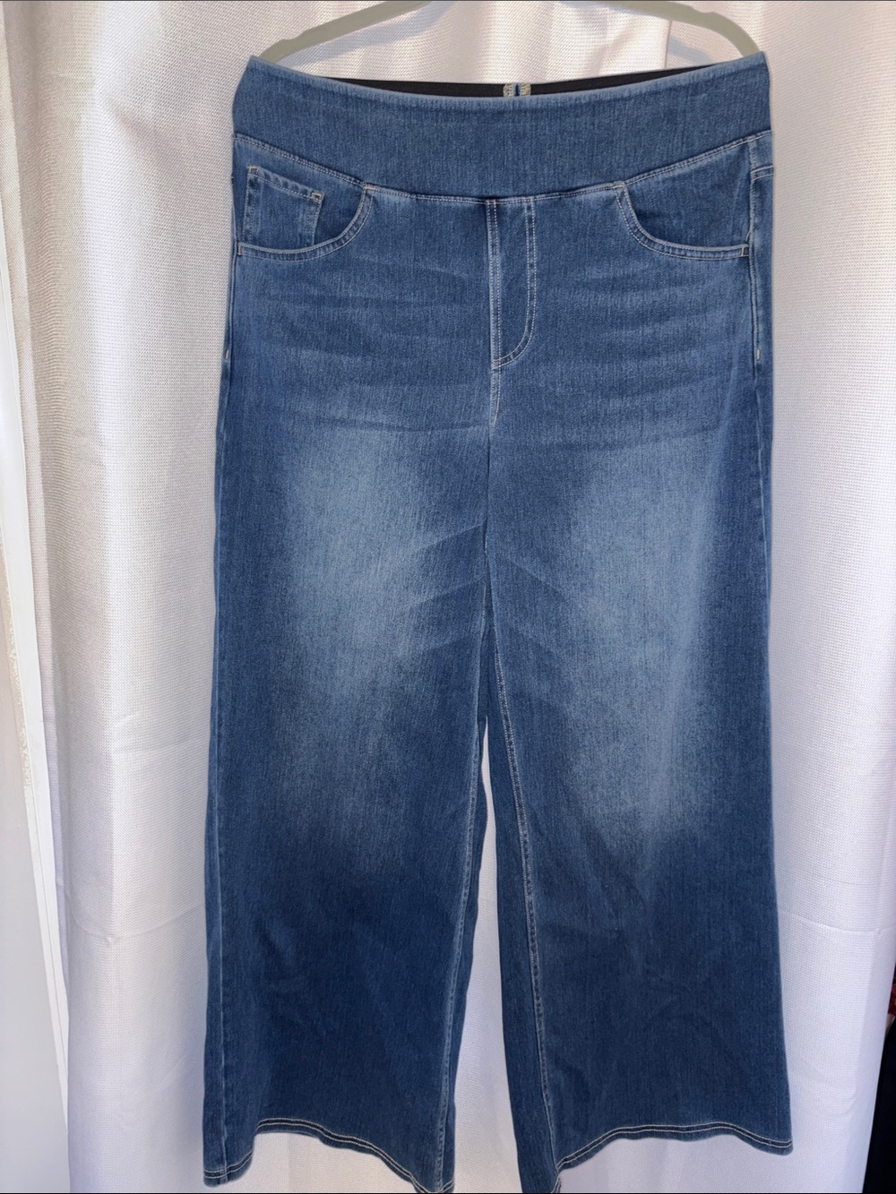 HALARA Wide Leg Denim Pull On Jeans